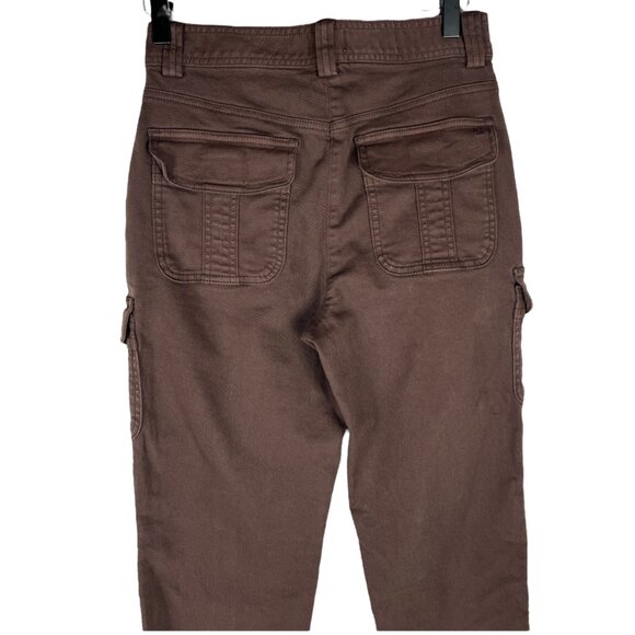 Aritzia Sunday Best Oscar Carpenter Pants Cargo Jeans in Cognac Brown Size 2 - Picture 10 of 12